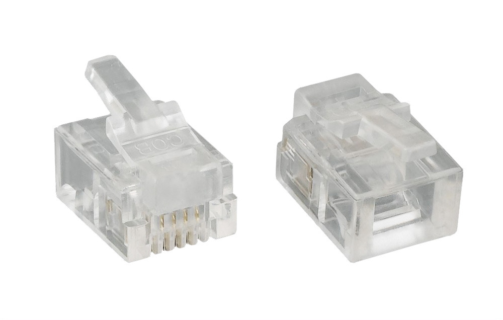 RJ-11 6P4C Plug Flat Stranded