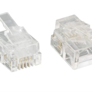 RJ-11 6P4C Plug Round Solid
