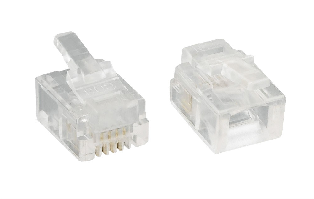 RJ-11 6P4C Plug Round Stranded