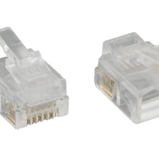 RJ-12 6P6C Plug Round Solid