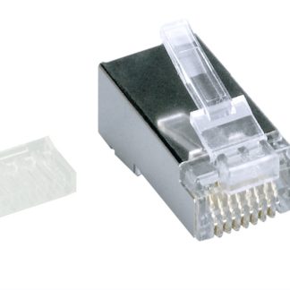 Cat. 6 Modular Shielded Plug Stranded Wire 50U, with Load Bar