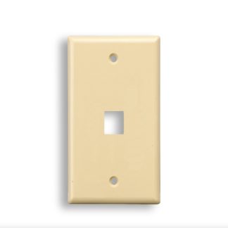 1-Port Wall Plate for Keystone Insert Ivory