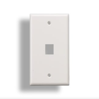 1-Port Wall Plate for Keystone Insert White
