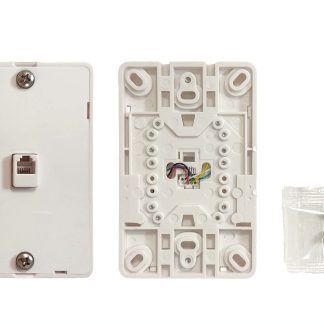 1 Port Wall Plate with RJ-12 Jack, White