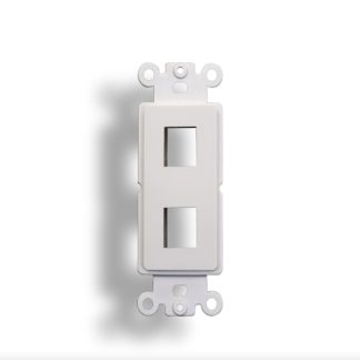 2-Port Decorator Wall Plate Insert White