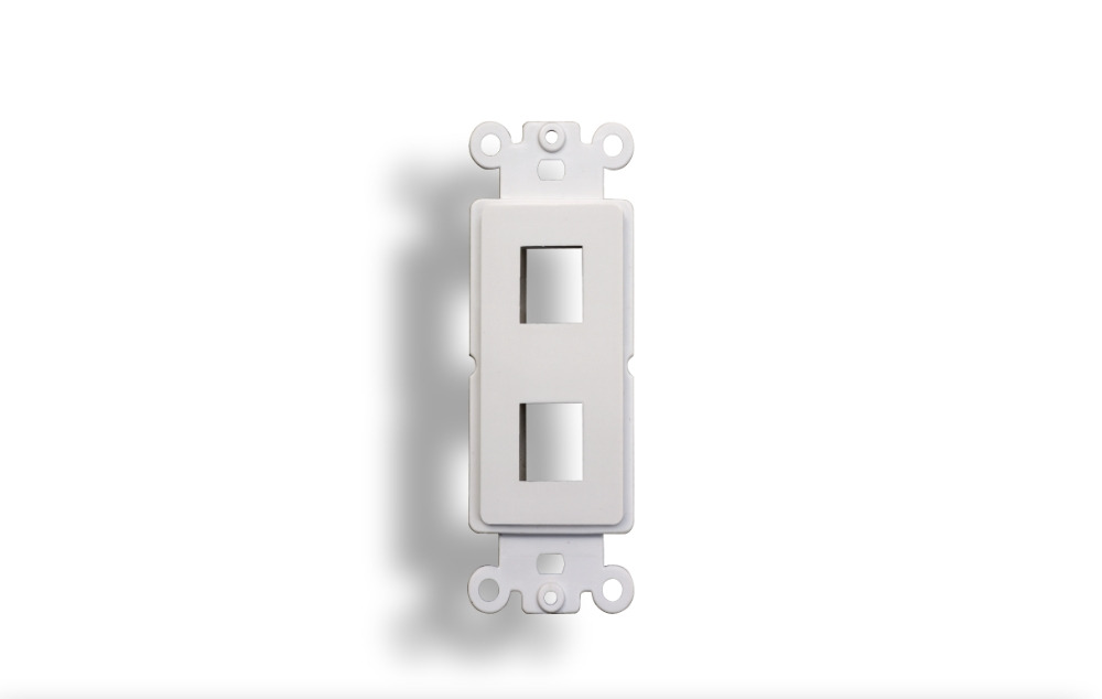 2-Port Decorator Wall Plate Insert White