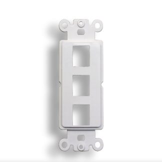 3-Port Decorator Wall Plate Insert White