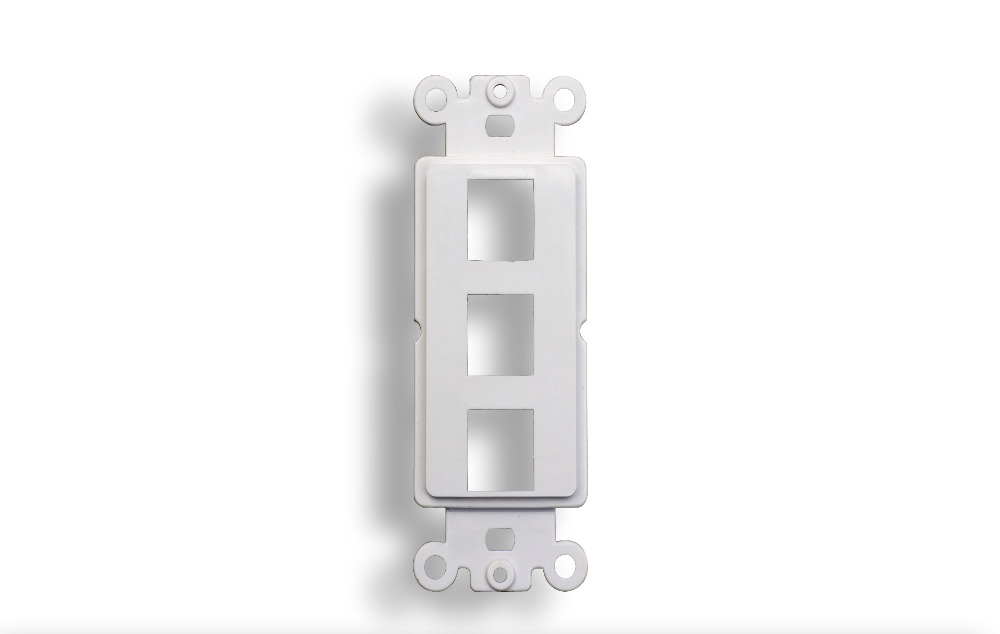 3-Port Decorator Wall Plate Insert White
