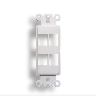4-Port Decorator Wall Plate Insert White
