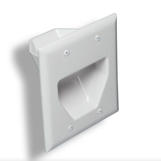 2-Gang Recessed Low Voltage Wall Plate