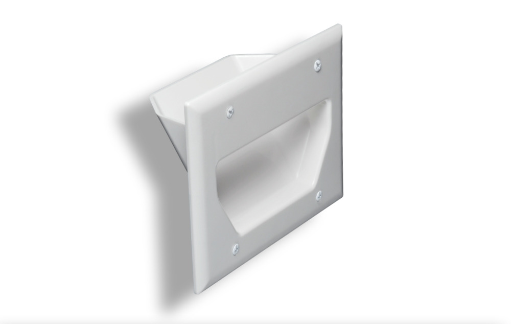 3-Gang Recessed Low Voltage Wall Plate