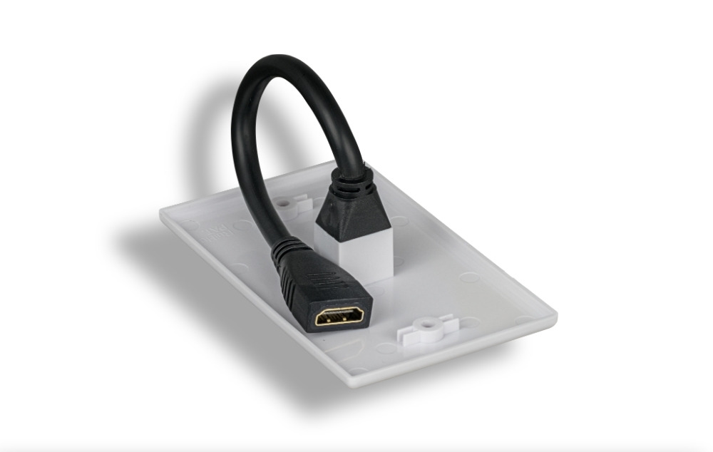 1-Port HDMI Wall Plate with Cable - Image 2