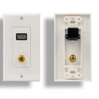 HDMI + F Connector Wall Plate