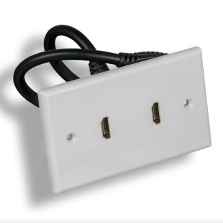 2-Port HDMI Wall Plate with Cable