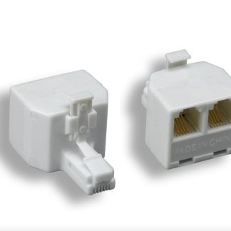 RJ-11 6P/4C 1 to 2 Modular T-Adapter