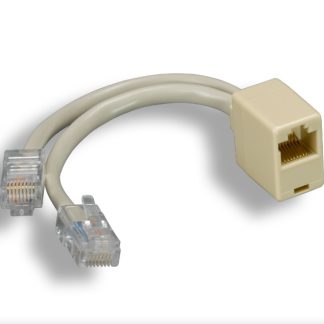 RJ-45 M x 2 to F, Cat. 5e T-Adapter
