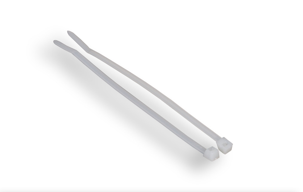 8in 40lbs Cable Ties, White