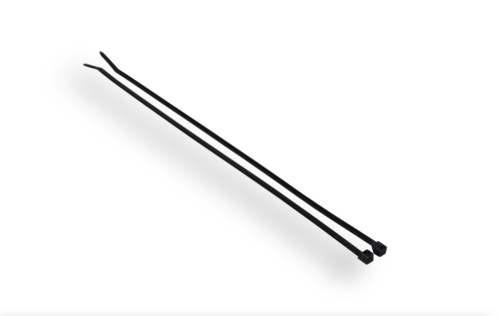 12in 50lbs Cable Ties, Black